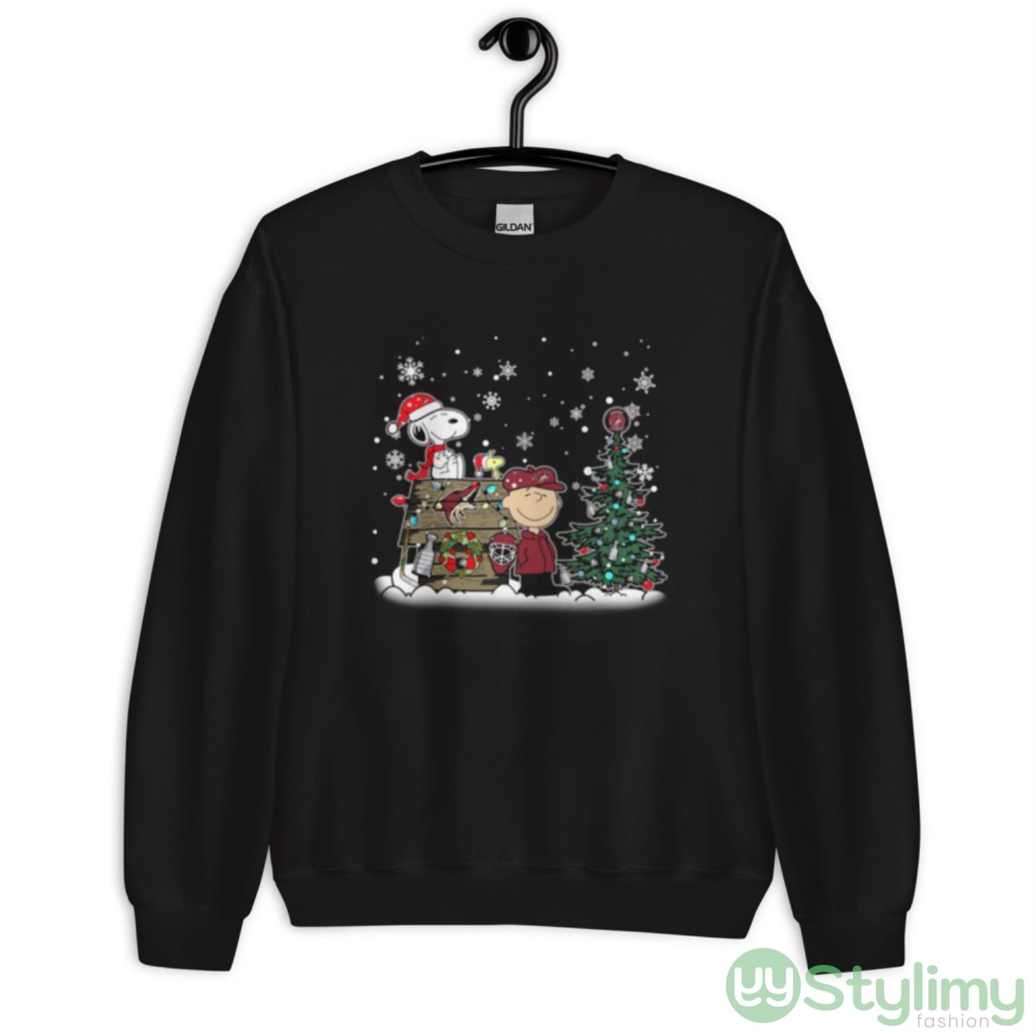 NHL Arizona Coyotes Snoopy Charlie Brown Woodstock Christmas Stanley Cup Hockey Shirt 8 NHL Arizona Coyotes Snoopy Charlie Brown Woodstock Christmas Stanley Cup Hockey Shirt - Unisex Crewneck Sweatshirt