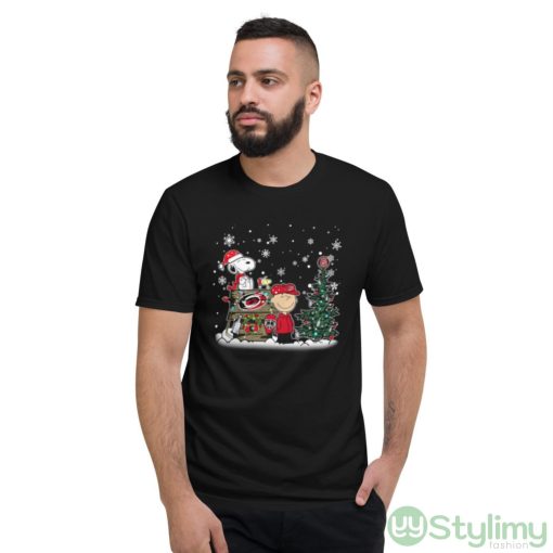 NHL Carolina Hurricanes Snoopy Charlie Brown Woodstock Christmas Stanley Cup Hockey Shirt