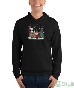 NHL Carolina Hurricanes Snoopy Charlie Brown Woodstock Christmas Stanley Cup Hockey Shirt - Unisex Fleece Pullover Hoodie