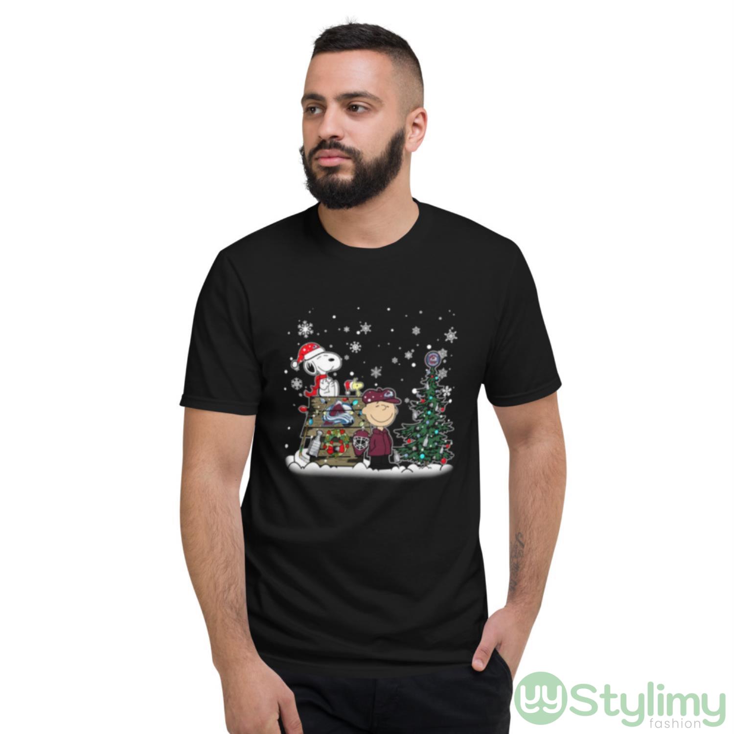 NHL Colorado Avalanche Snoopy Charlie Brown Woodstock Christmas Stanley Cup Hockey Shirt 8 NHL Colorado Avalanche Snoopy Charlie Brown Woodstock Christmas Stanley Cup Hockey Shirt - Short Sleeve T-Shirt