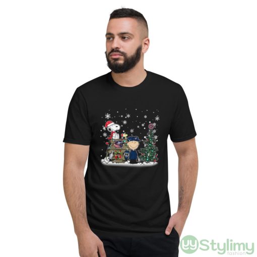 NHL Columbus Blue Jackets Snoopy Charlie Brown Woodstock Christmas Stanley Cup Hockey Shirt