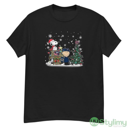 NHL Columbus Blue Jackets Snoopy Charlie Brown Woodstock Christmas Stanley Cup Hockey Shirt
