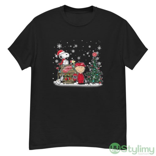 NHL Detroit Red Wings Snoopy Charlie Brown Woodstock Christmas Stanley Cup Hockey Shirt