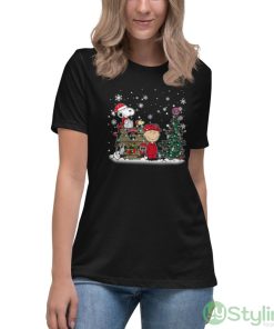 NHL Florida Panthers Snoopy Charlie Brown Woodstock Christmas Stanley Cup Hockey Shirt - Women's Relaxed Short Sleeve Jersey Tee