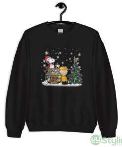 NHL Nashville Predators Snoopy Charlie Brown Woodstock Christmas Stanley Cup Hockey Shirt - Unisex Crewneck Sweatshirt
