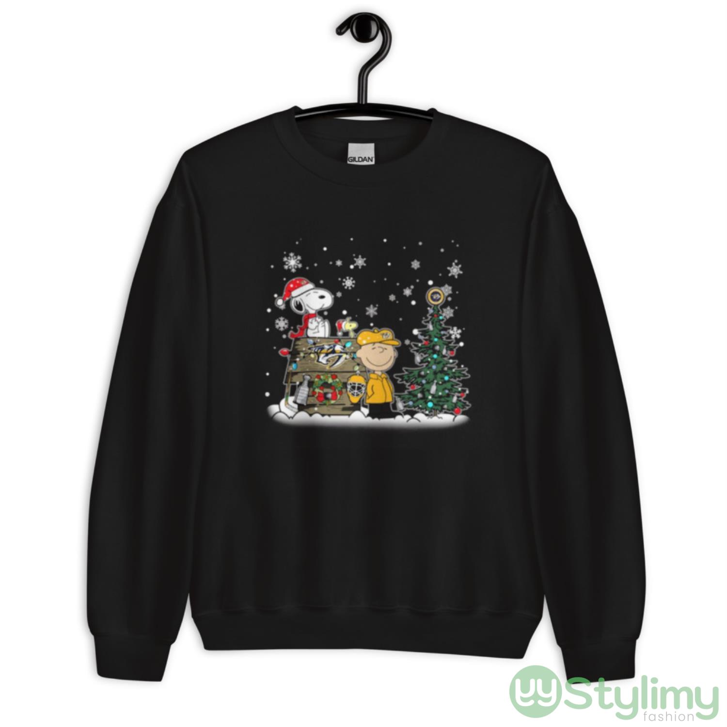 NHL Nashville Predators Snoopy Charlie Brown Woodstock Christmas Stanley Cup Hockey Shirt 8 NHL Nashville Predators Snoopy Charlie Brown Woodstock Christmas Stanley Cup Hockey Shirt - Unisex Crewneck Sweatshirt