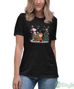 NHL New York Islanders Snoopy Charlie Brown Woodstock Christmas Stanley Cup Hockey Shirt - Women's Relaxed Short Sleeve Jersey Tee