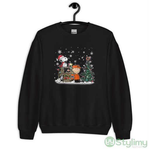 NHL Philadelphia Flyers Snoopy Charlie Brown Woodstock Christmas Stanley Cup Hockey Shirt