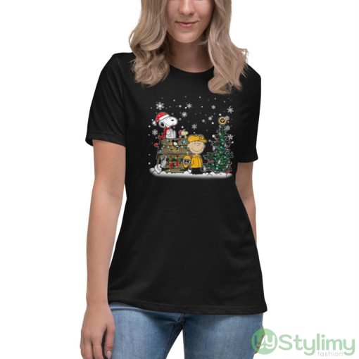 NHL Pittsburgh Penguins Snoopy Charlie Brown Woodstock Christmas Stanley Cup Hockey Shirt