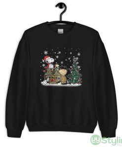 NHL Vegas Golden Knights Snoopy Charlie Brown Woodstock Christmas Stanley Cup Hockey Shirt - Unisex Crewneck Sweatshirt