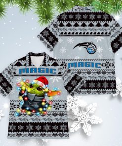 Orlando Magic Baby Yoda Star Wars American Ugly Christmas Sweater Pattern Hawaiian Shirt Product Photo 1