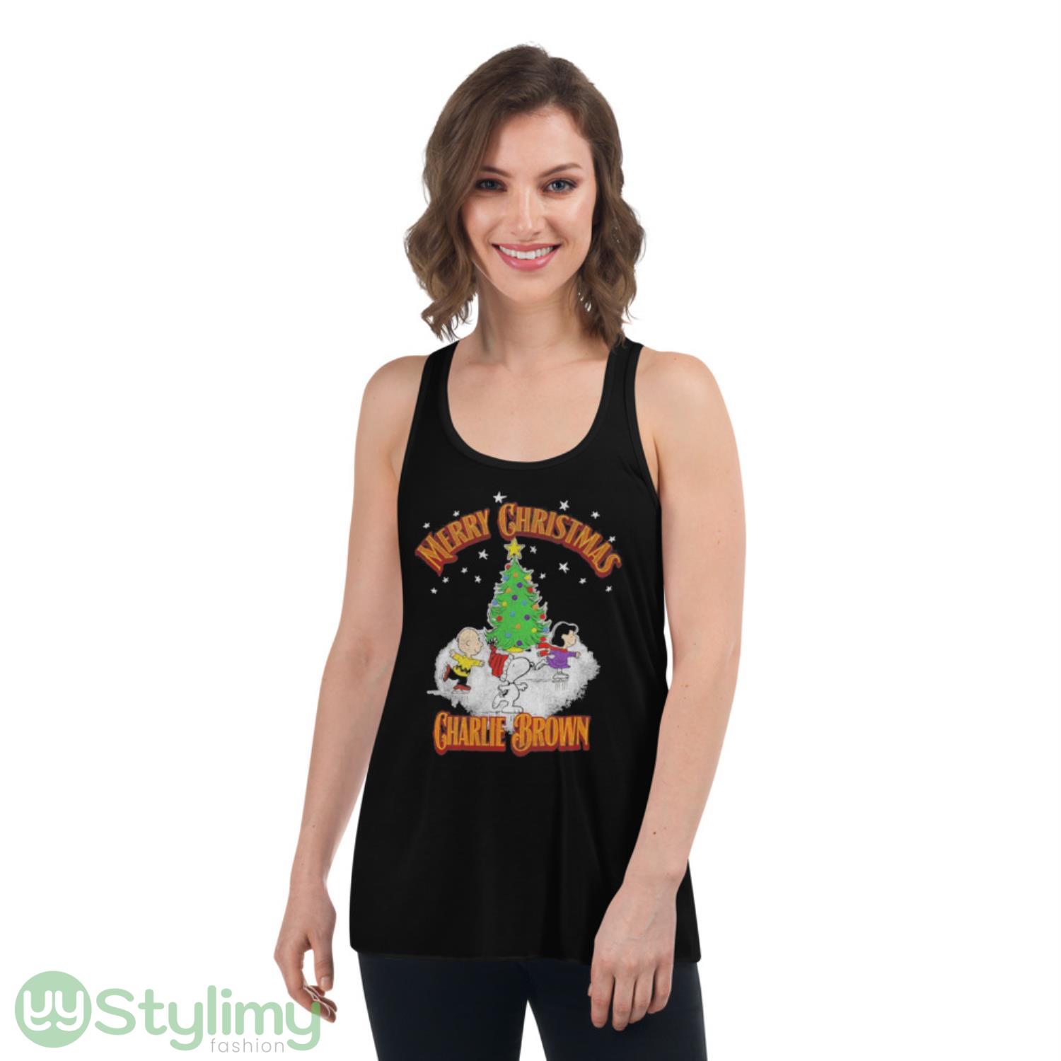 Peanuts Snoopy Charlie Brown Christmas Shirt 5 Peanuts Snoopy Charlie Brown Christmas Shirt - Women's Flowy Racerback Tank