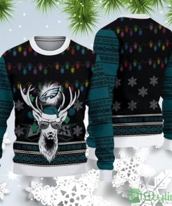 Philadelphia Eagles Christmas Reindeer Ugly Christmas Sweater Product Photo 1