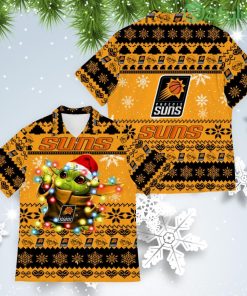 Phoenix Suns Baby Yoda Star Wars American Ugly Christmas Sweater Pattern Hawaiian Shirt Product Photo 1