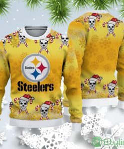 Pittsburgh Steelers Christmas Skull Ugly Christmas Sweater Product Photo 1