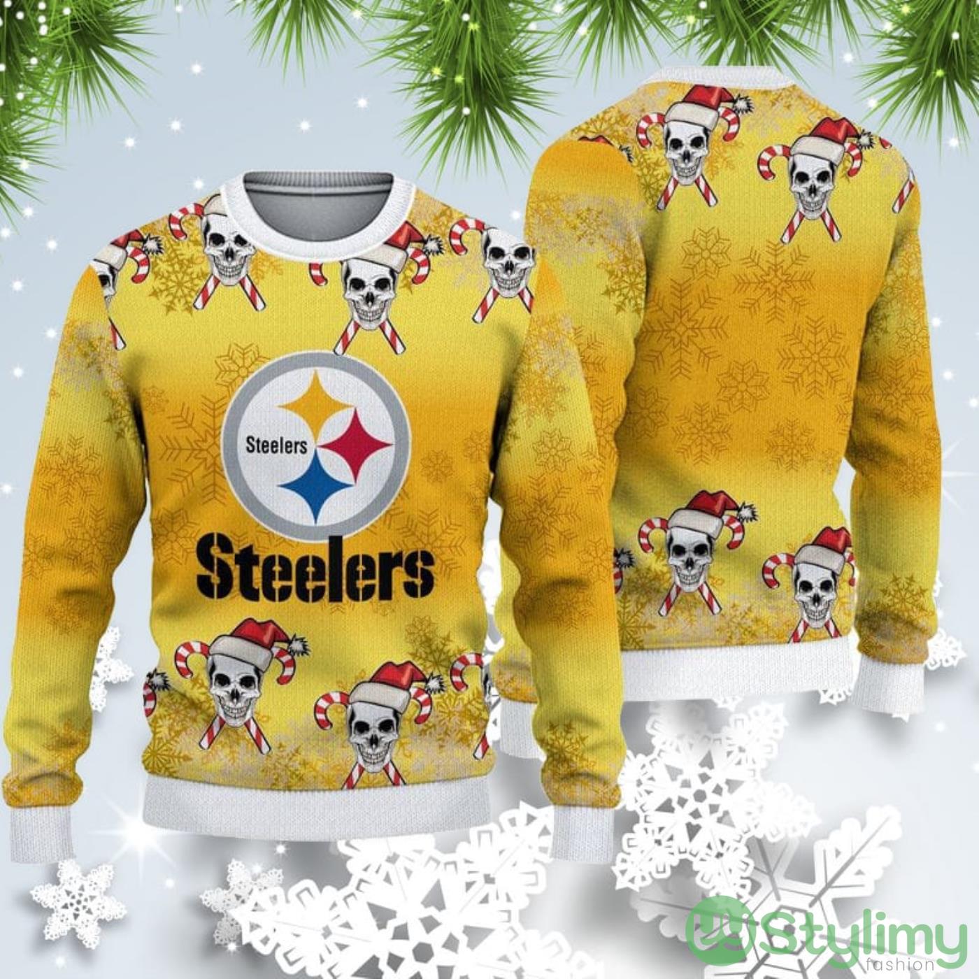 Pittsburgh Steelers Christmas Skull Ugly Christmas Sweater 3 Pittsburgh Steelers Christmas Skull Ugly Christmas Sweater Product Photo 1
