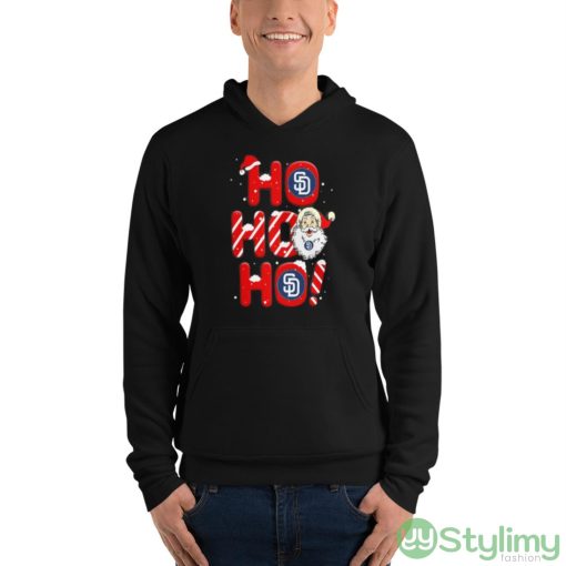 San Diego Padres MLB Baseball Ho Ho Ho Santa Claus Merry Christmas Shirt - Unisex Fleece Pullover Hoodie