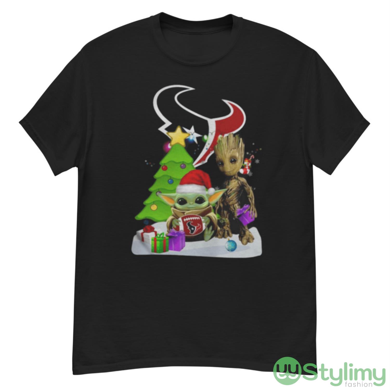 Santa Bigfoot And Baby Yoda Hug Houston Texans Snow Christmas Tree Shirt 8 Santa Bigfoot And Baby Yoda Hug Houston Texans Snow Christmas Tree Shirt - G500 Men’s Classic T-Shirt