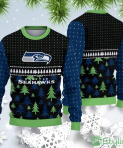 Seattle Seahawks Christmas Pattern Ugly Christmas Sweater Product Photo 1
