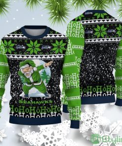 Seattle Seahawks Christmas Santa Claus Ugly Christmas Sweater Product Photo 1