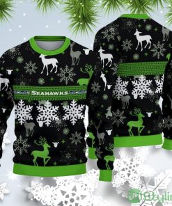 Seattle Seahawks Pattern Ugly Christmas Sweater Product Photo 1