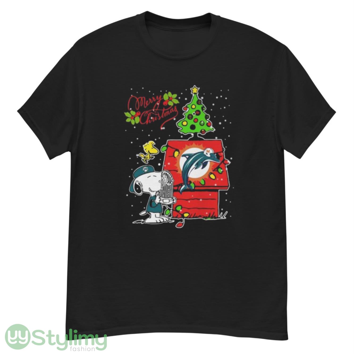 Snoopy Miami Dolphins Merry Christmas shirt 8 Snoopy Miami Dolphins Merry Christmas shirt - G500 Men’s Classic T-Shirt