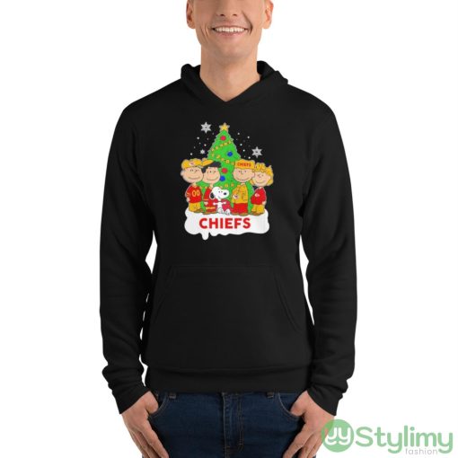 Snoopy The Peanuts Kansas City Chiefs Christmas 2022 Shirt - Unisex Fleece Pullover Hoodie