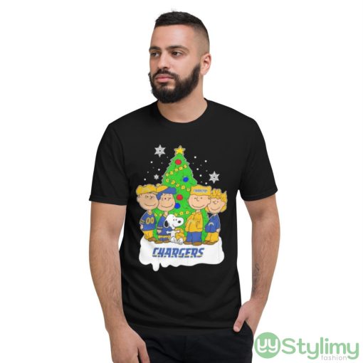 Snoopy The Peanuts Los Angeles Chargers Christmas Shirt - Short Sleeve T-Shirt
