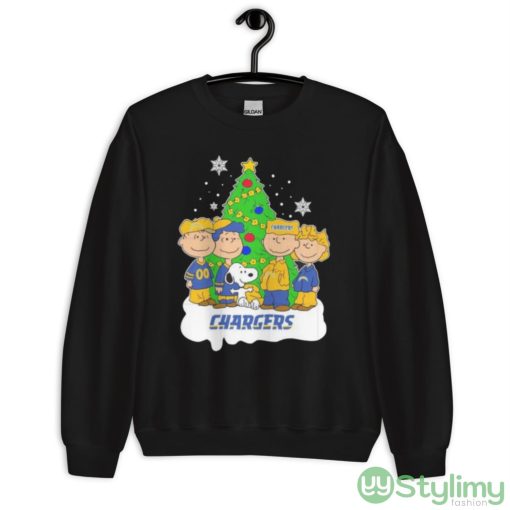 Snoopy The Peanuts Los Angeles Chargers Christmas Shirt - Unisex Crewneck Sweatshirt