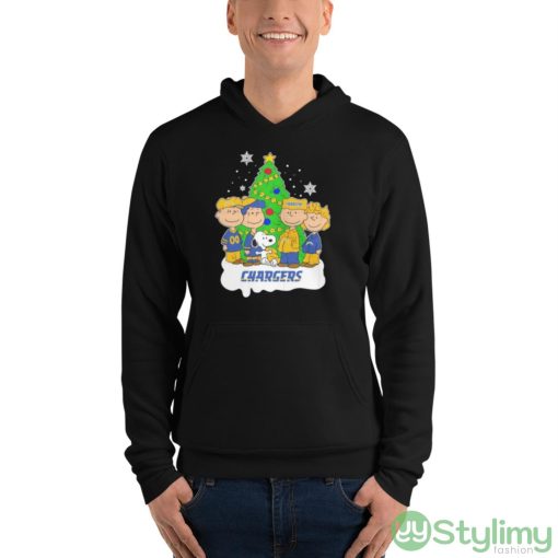 Snoopy The Peanuts Los Angeles Chargers Christmas Shirt - Unisex Fleece Pullover Hoodie