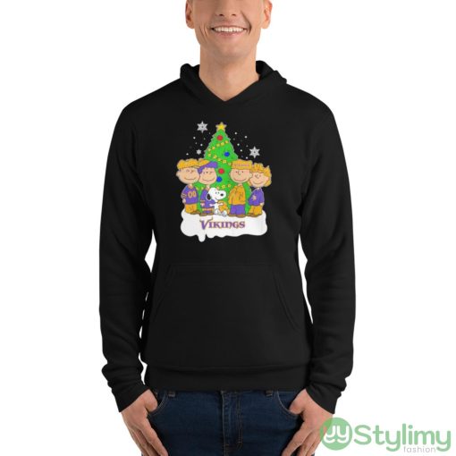 Snoopy The Peanuts Minnesota Vikings Christmas Shirt - Unisex Fleece Pullover Hoodie