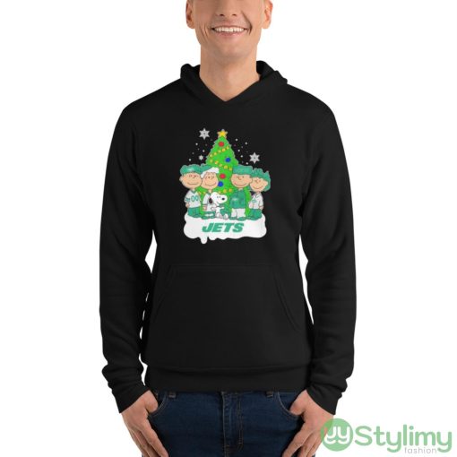 Snoopy The Peanuts New York Jets Christmas Shirt - Unisex Fleece Pullover Hoodie