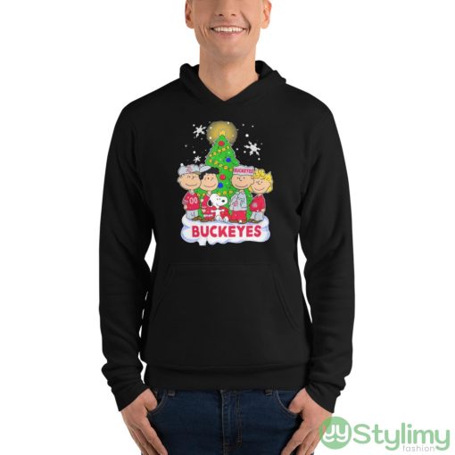 Snoopy The Peanuts Ohio State Buckeyes Christmas Shirt - Unisex Fleece Pullover Hoodie