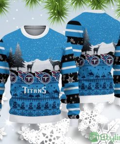 Tennessee Titans Christmas Reindeers Pattern Ugly Christmas Sweater Product Photo 1