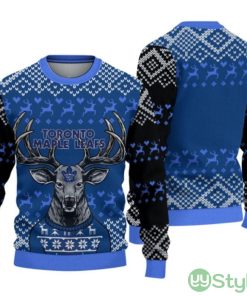 Toronto Maple Leafs Christmas Reindeer Ugly Christmas Sweater Product Photo 1