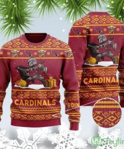 Ugly Baby Yoda Boba Fett The Mandalorian Arizona Cardinals For Christmas Ugly Sweater - 1