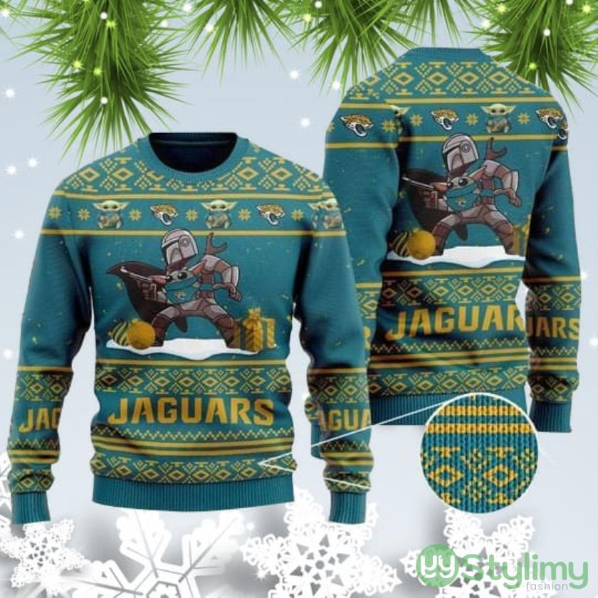 Ugly Baby Yoda Boba Fett The Mandalorian Jacksonville Jaguars For Christmas Ugly Sweater 3 Ugly Baby Yoda Boba Fett The Mandalorian Jacksonville Jaguars For Christmas Ugly Sweater - 1