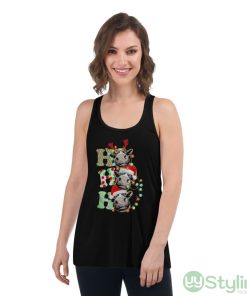 Cows Ho Ho Ho Christmas Shirt - Women's Flowy Racerback Tank