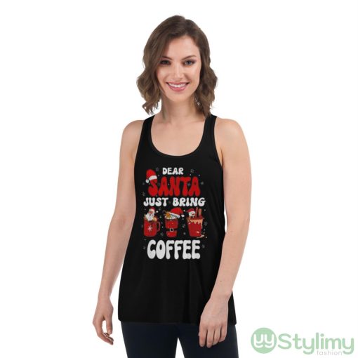 dear Santa Just Bring Coffee Santa Hat Christmas shirt