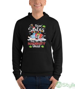 Dear Santa They Are The Naughty Ones Hockey Christmas Sweater Shirt - Unisex Fleece Pullover Hoodie
