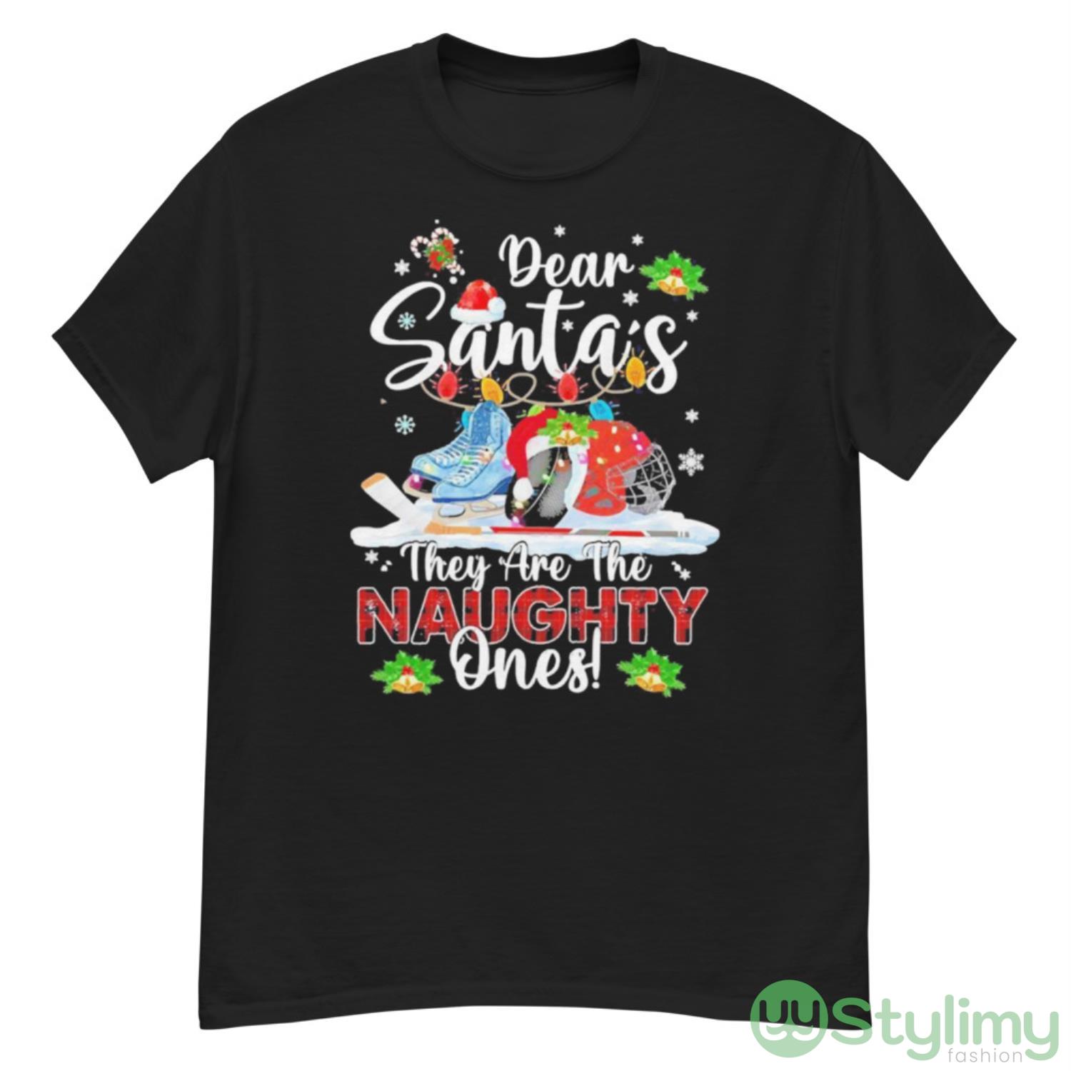Dear Santa They Are The Naughty Ones Hockey Christmas Sweater Shirt 7 Dear Santa They Are The Naughty Ones Hockey Christmas Sweater Shirt - G500 Men’s Classic T-Shirt