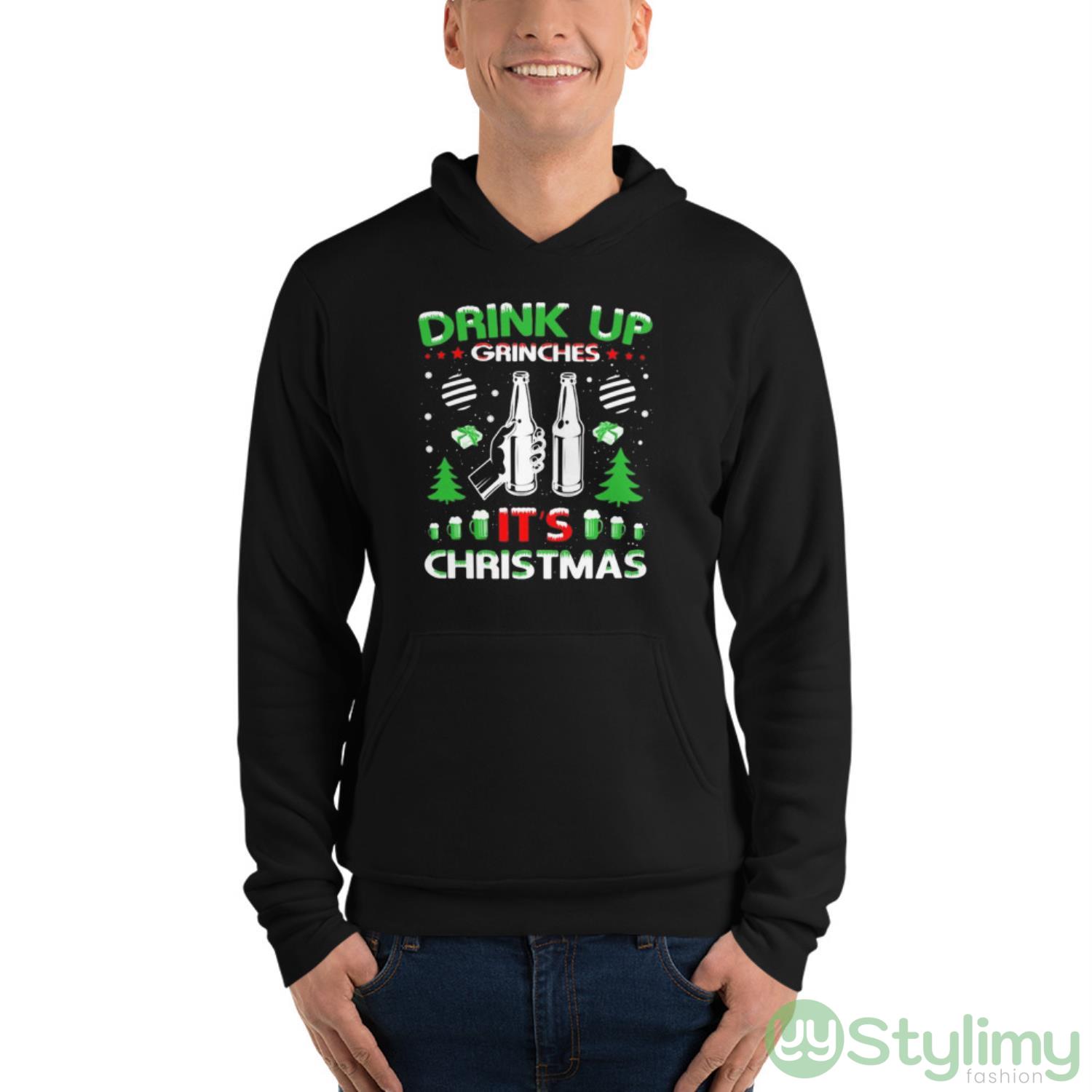 Drink Up Grinches It’s Christmas Sweater T-shirt 8 Drink Up Grinches It’s Christmas Sweater T-shirt - Unisex Fleece Pullover Hoodie