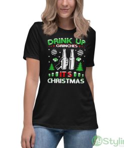 Drink Up Grinches It’s Christmas Sweater T-shirt - Women's Relaxed Short Sleeve Jersey Tee