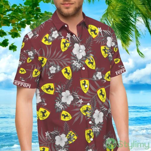 Ferrari Tropical Flower Hawaiian Shirt For Men And Women