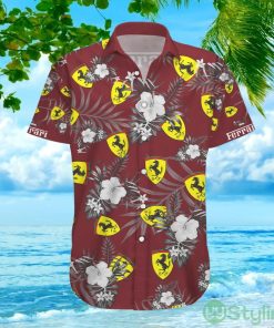 Ferrari Tropical Flower Hawaiian Shirt For Men And Women Product Photo 3