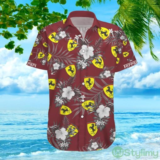 Ferrari Tropical Flower Hawaiian Shirt For Men And Women