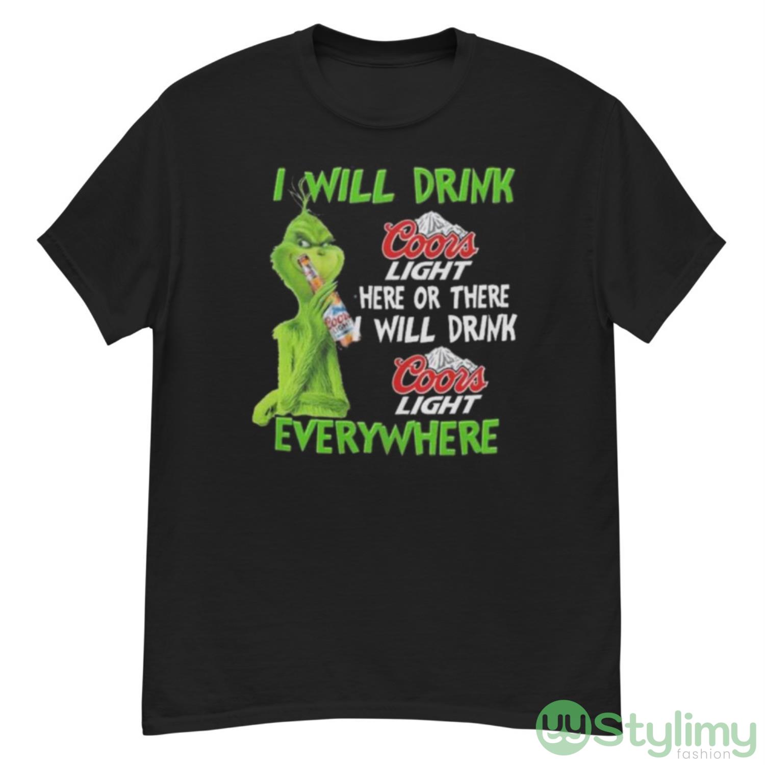 Grinch coors light here or there will drink coors light everywhere Christmas sweater 7 Grinch coors light here or there will drink coors light everywhere Christmas sweater - G500 Men’s Classic T-Shirt