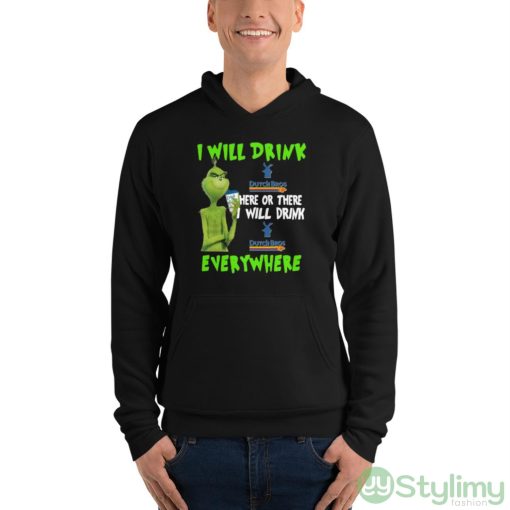 Grinch I Will Drink Dutch Bros Here Or There I Will Drink Dutch Bros Everywhere Shirt