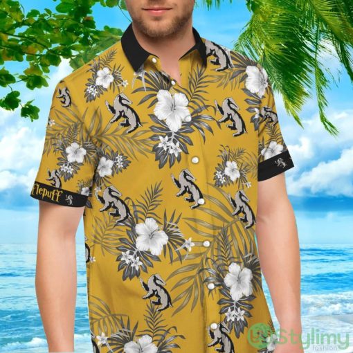 Hufflepuff Harry Potter Logo Aloha Hawaiian Shirt For Men And Women
