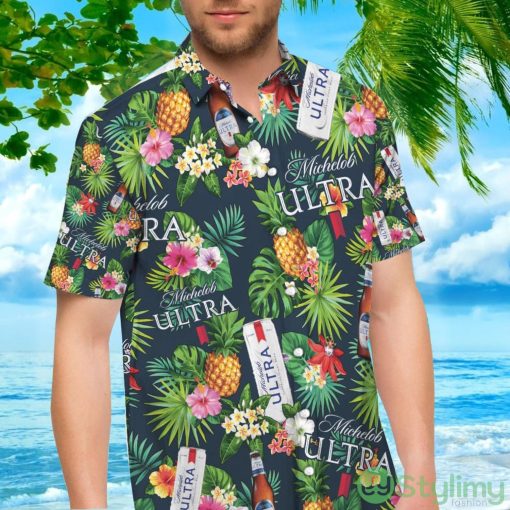 Michelob Ultra Beer Tropical Flower Hawaiian Shirt For Men And Women